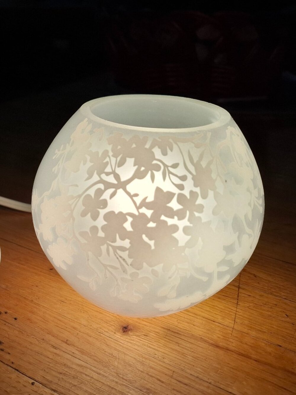 Vintage Ikea Knubbig Accent Table Lamp Light Cherry Blossoms Nightlight